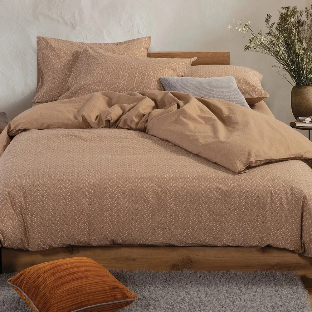 Σεντόνια Suspen (Σετ 3τμχ) Caramel Nef-Nef Homeware Μονό 170x270cm 100% Βαμβάκι