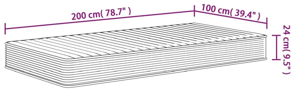 Στρώμα Αφρού Medium Soft 100x200 εκ. - Λευκό