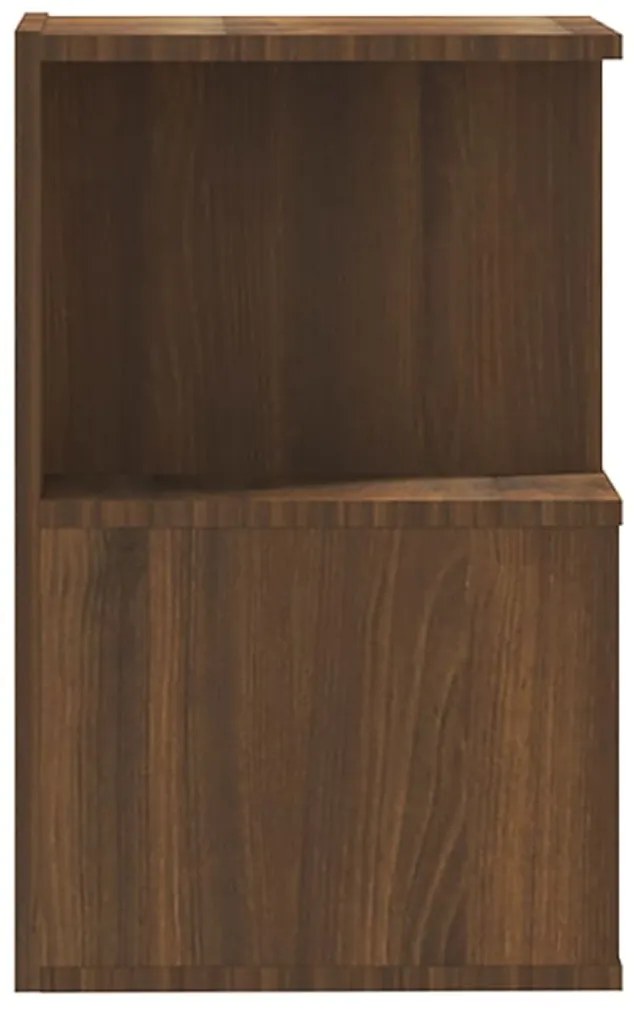 vidaXL Κομοδίνα 2 Τεμ. Καφέ Δρυς 35x35x55 εκ. από Επεξεργασμένο Ξύλο
