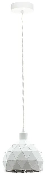 Eglo Roccaforte Μοντέρνο Κρεμαστό Φωτιστικό Μονόφωτο με Ντουί E14 σε Λευκό Χρώμα 33344