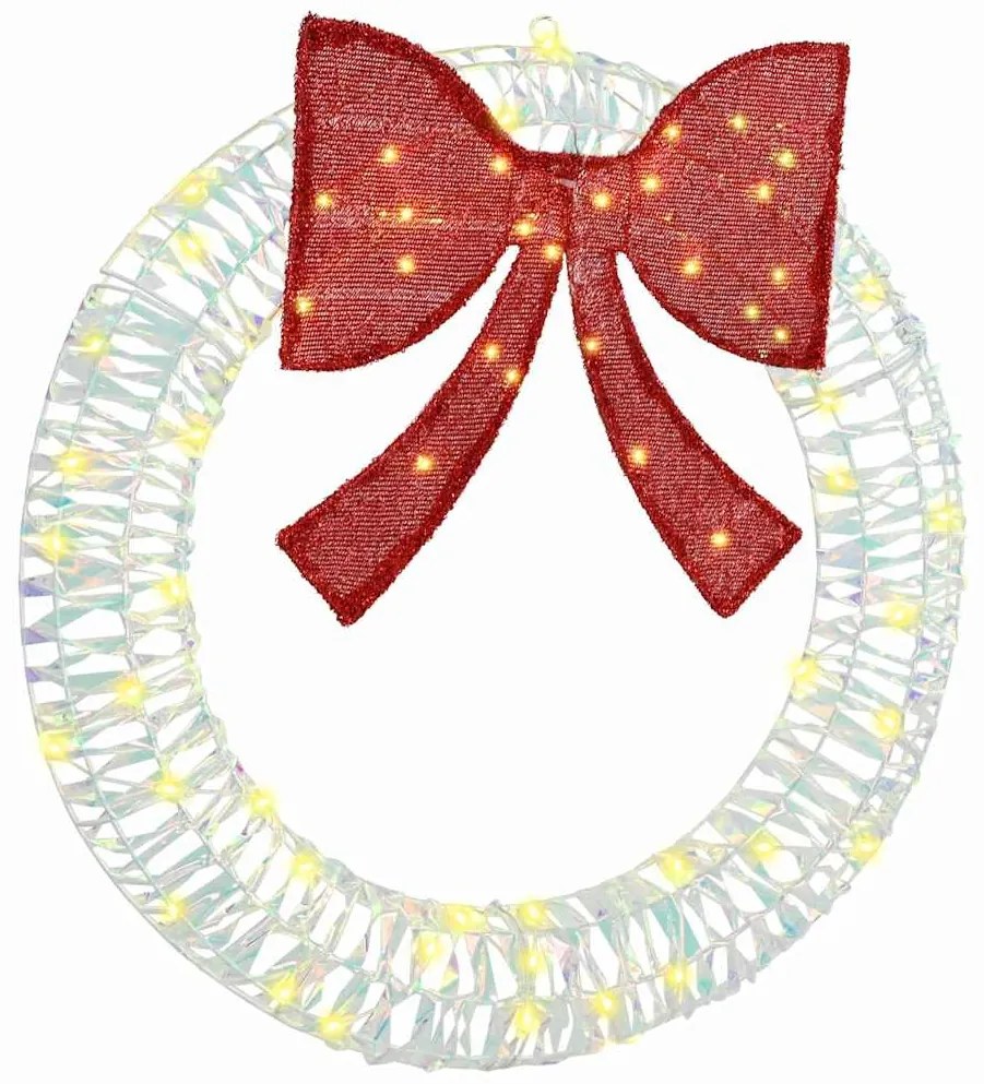 vidaXL Στεφάνι με 60 LED Θερμό λευκό 75 cm PET