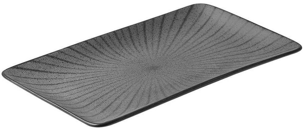 Πιατέλα Ορθογώνια Nordic 07-15756 21x10,5cm Black Estia Porcelain