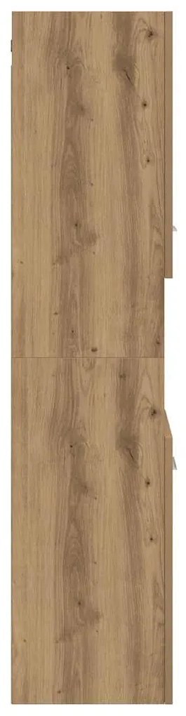 vidaXL Ντουλάπι Μπάνιου Κρεμαστό Παλ. Ξύλο 30x30x130 εκ. από Επ. Ξύλο