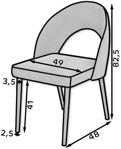 Καρέκλα Colossus 82-Karudi-Gkri  (2 τεμάχια)