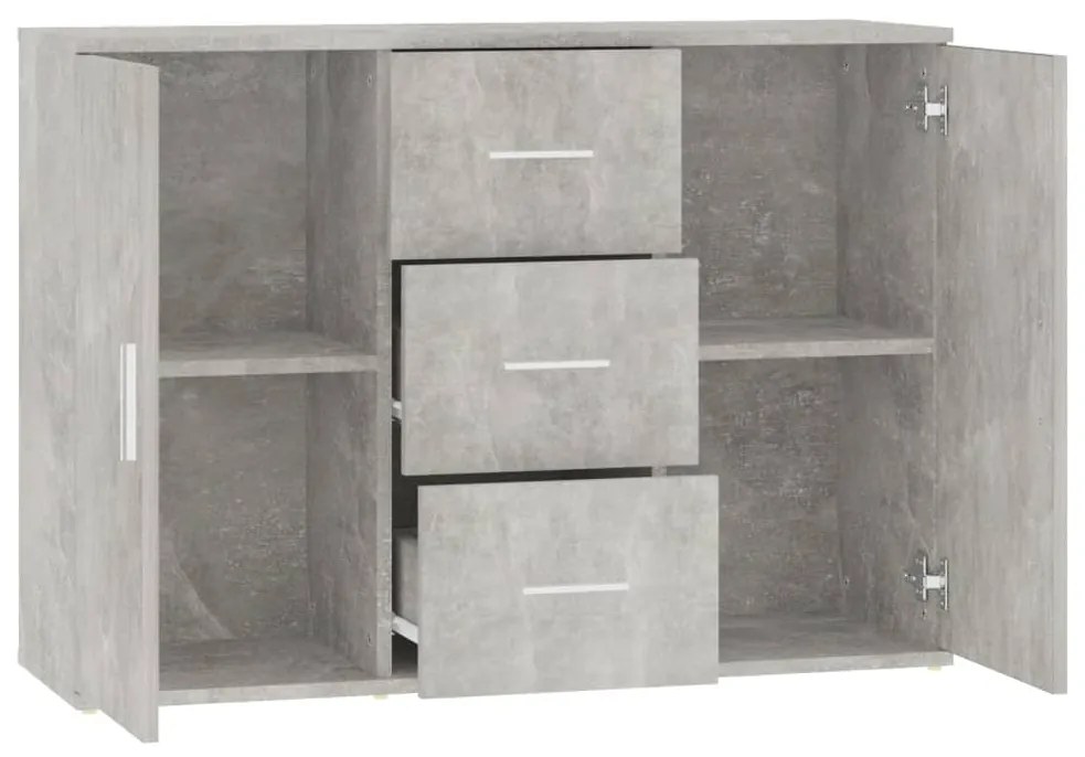 vidaXL Ντουλάπι Γκρι Σκυροδέματος 91x29,5x65 εκ. Επεξεργασμένο Ξύλο