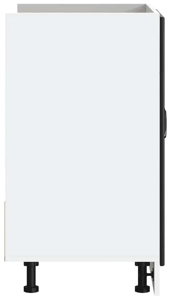 vidaXL Ντουλάπι βάσης νεροχύτη Kalmar Μαύρο 80x46x81,5 εκ. Επεξ. Ξύλο
