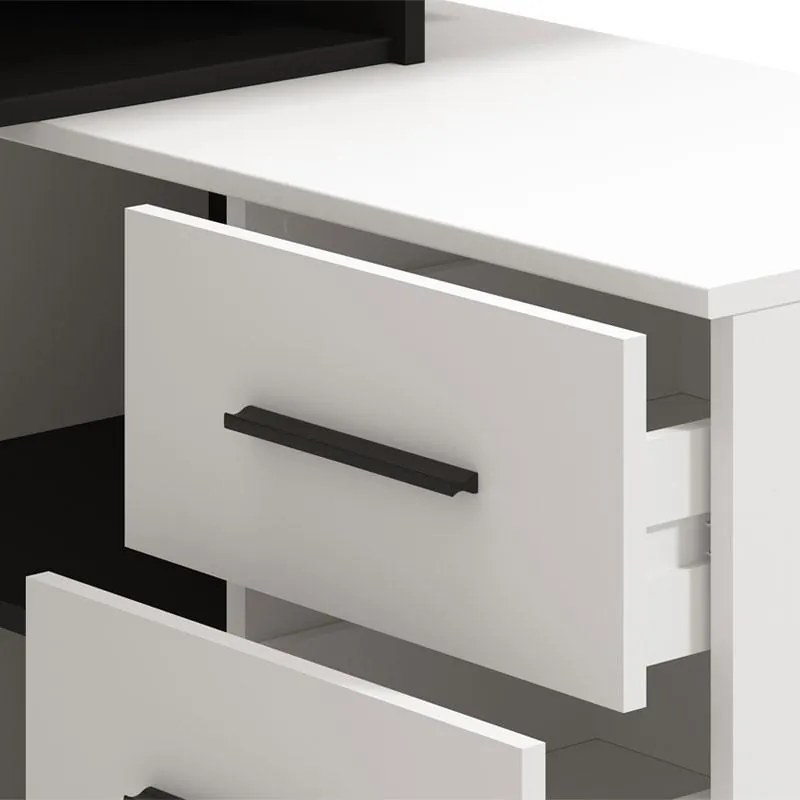 Γραφείο ARHIMED Λευκό - Μαύρο 138x102x75 εκ. 138x102x75 εκ.