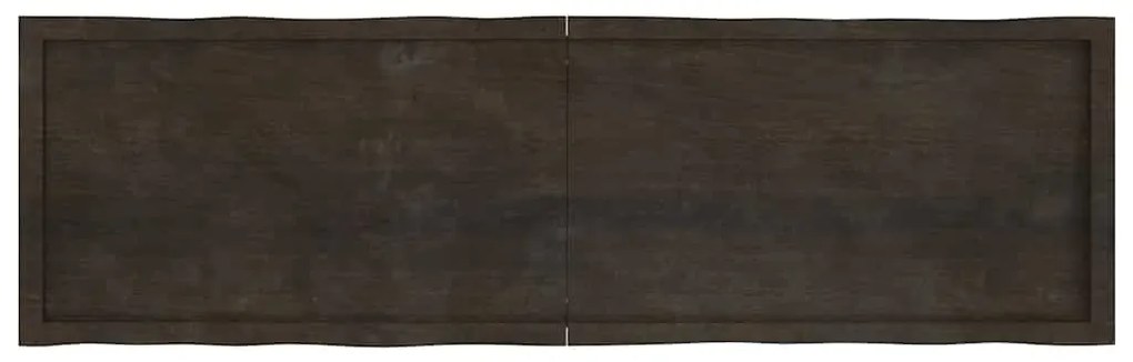 vidaXL Επιφ Τραπεζιού Αν Καφέ 180x50x(2-6)εκ.Ακατέργ. Μασίφ Ξύλο Δρυός