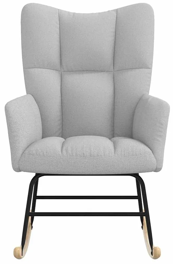 vidaXL Κουνιστή καρέκλα Cloud Grey Fabric