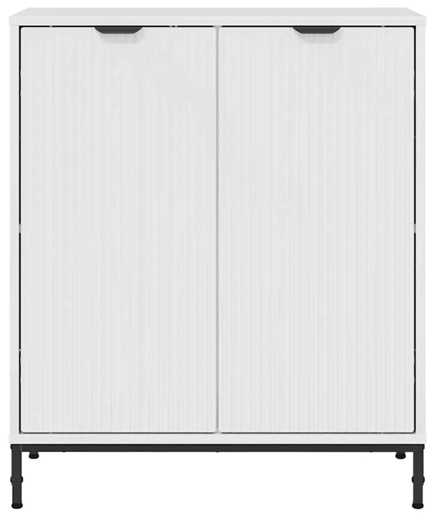 vidaXL Πλαϊνό γραφείο Γυαλιστερό λευκό 69.5 x 33 x 82 εκ.