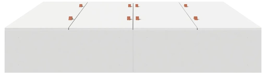 vidaXL Κρεβάτι με αποθήκευση Λευκό 180 x 200 cm Ξύλο