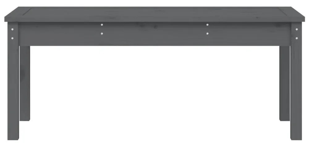 vidaXL Παγκάκι Κήπου Γκρι 109 x 44 x 45 εκ. από Μασίφ Ξύλο Πεύκου