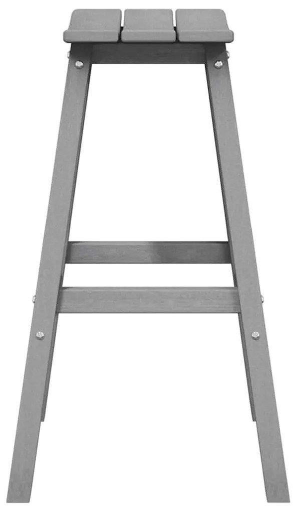 vidaXL Μπαρ σκαμπό 2 pcs Ανοιχτό γκρι 52 x 43 x 73.5εκ Πλαστικό