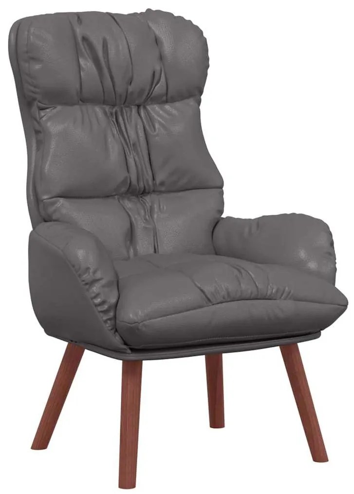 vidaXL Χαλαρωτική Πολυθρόνα Γκρι 69 x 74 x 93 εκ. Τεχνητό δέρμα