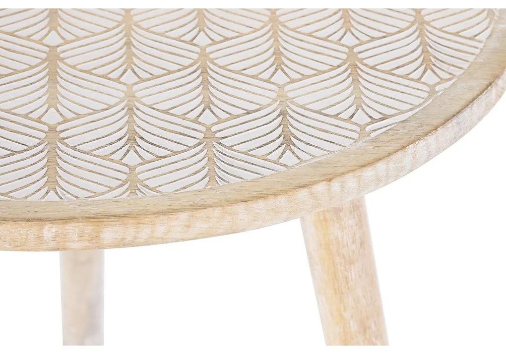 Βοηθητικό Τραπέζι DKD Home Decor Καφέ Ξύλο από Μάνγκο (50,5 x 50,5 x 47,5 cm)