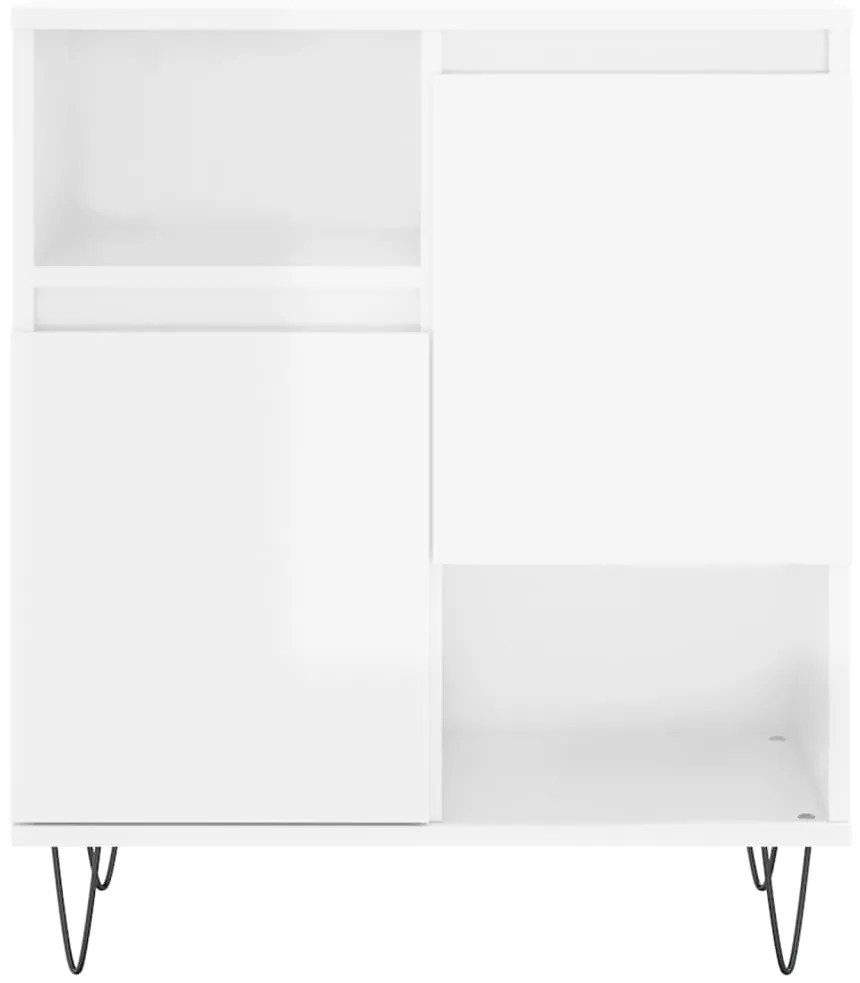 vidaXL Ντουλάπι Γυαλιστερό Λευκό 60x35x70 εκ. από Επεξεργασμένο Ξύλο
