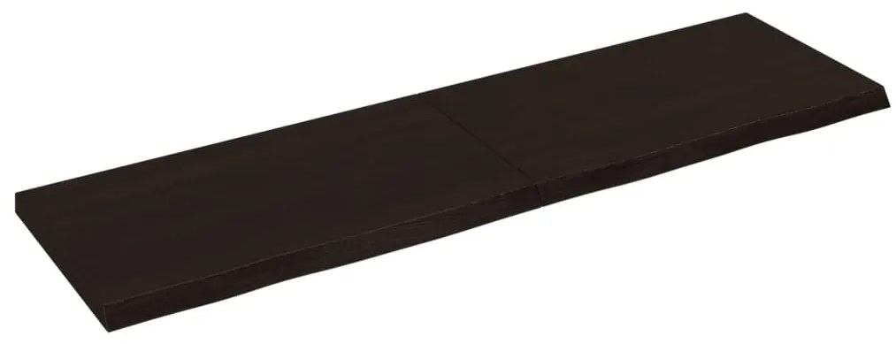 vidaXL Ράφι Τοίχου Σκούρο Καφέ 140x40x(2-4) εκ. Επεξ. Μασίφ Ξύλο Δρυός
