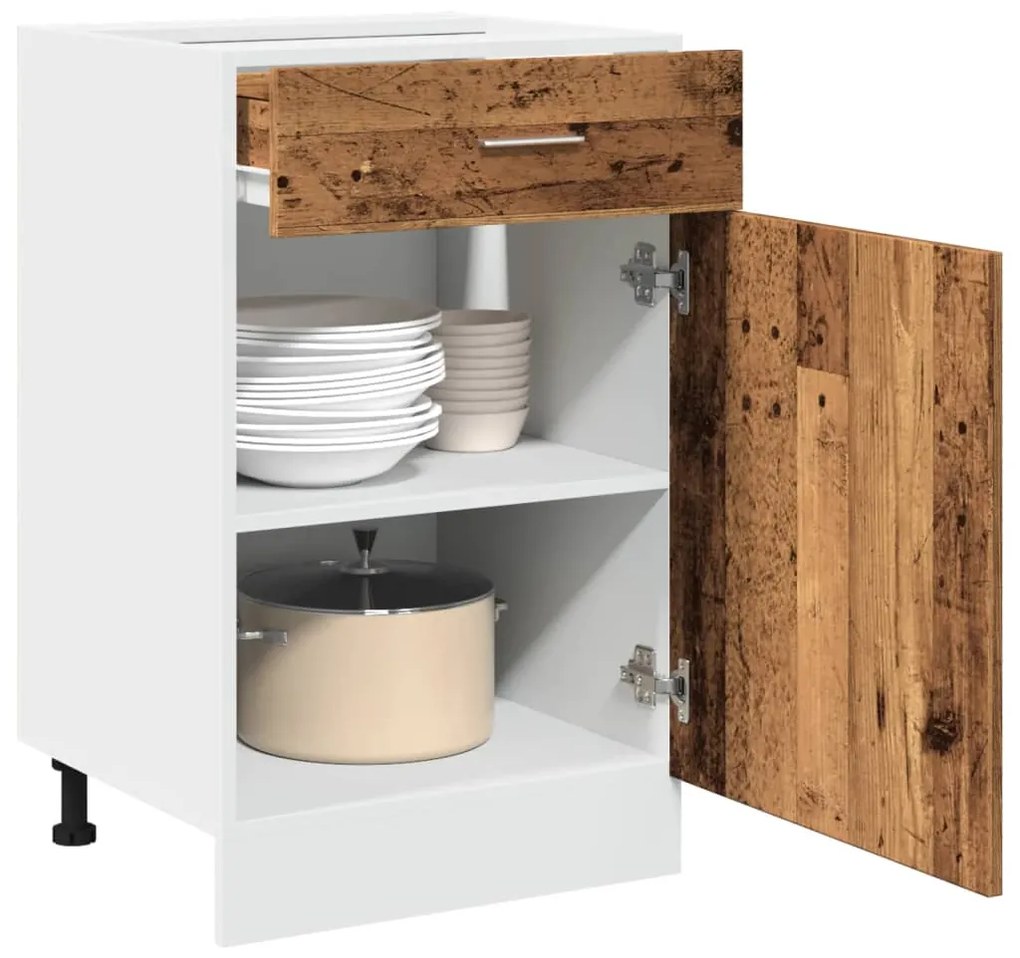 Ντουλάπι με Συρτάρια "Lyon" από Παλιό Ξύλο 50x46x81,5 εκ. από Τεχνητό Ξύλο