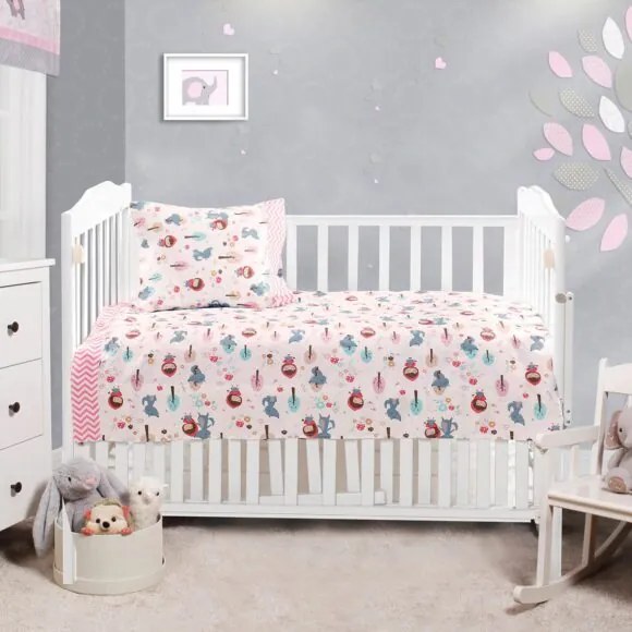 Beauty Home Σετ σεντόνια βρεφικά Art 5178 120x160 Ροζ