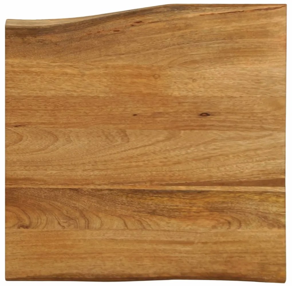 vidaXL Επιφάνεια Τραπεζιού 60x60x3,8 εκ. Live Edge Μασίφ Ξύλο Μάνγκο