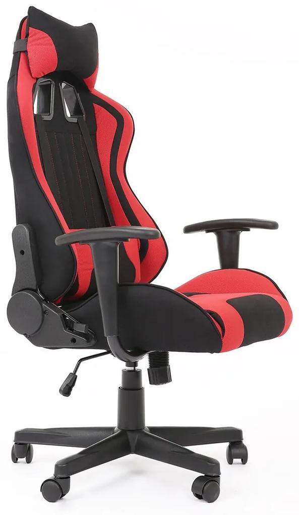 Καρέκλα gaming Houston 1489, Κόκκινο, Μαύρο, 118x64x60cm, 17 kg, Με ρόδες, Με μπράτσα, Μηχανισμός καρέκλας: Κλίση | Epipla1.gr