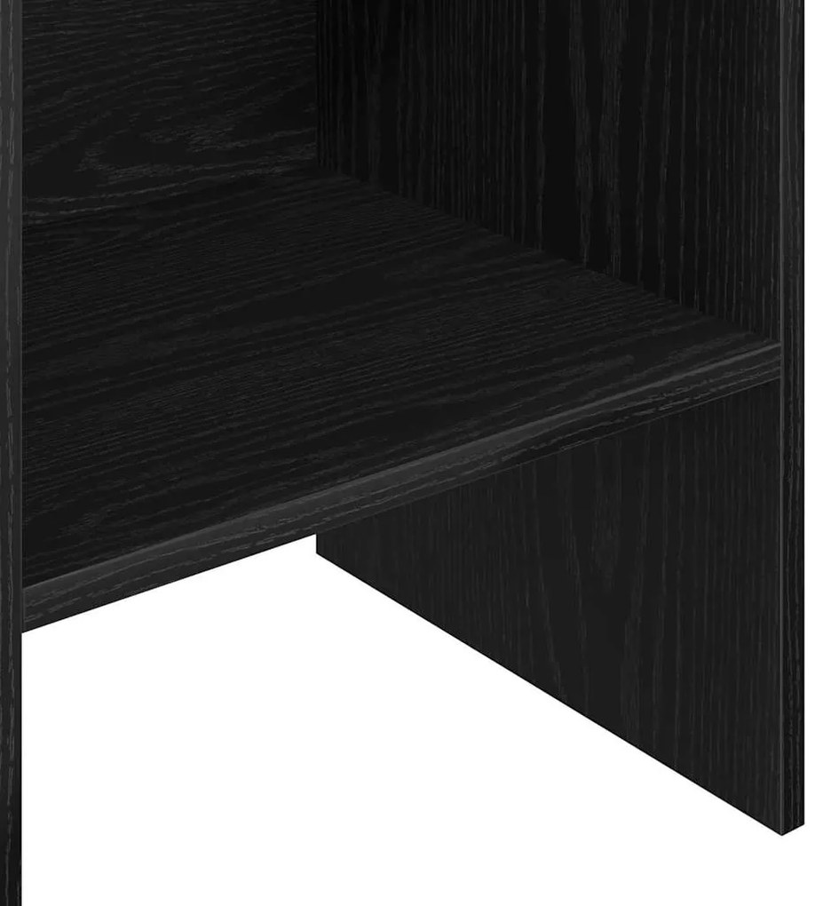 vidaXL Βιβλιοθήκη Μαύρη δρυς 40 x 35 x 180 εκ. Επεξεργασμένο ξύλο