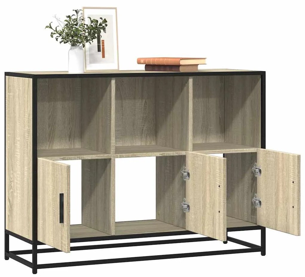 vidaXL Sideboard Sonoma Oak 100x35x76 cm Κατασκευασμένο ξύλο