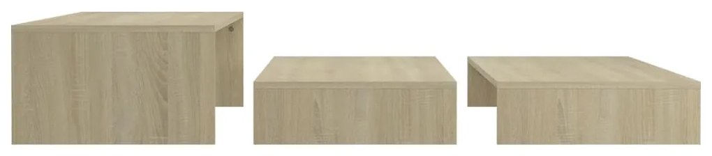 vidaXL Τραπεζάκι Σαλονιού Ζιγκόν Sonoma Δρυς 100x100x26,5εκ Επεξ. Ξύλο