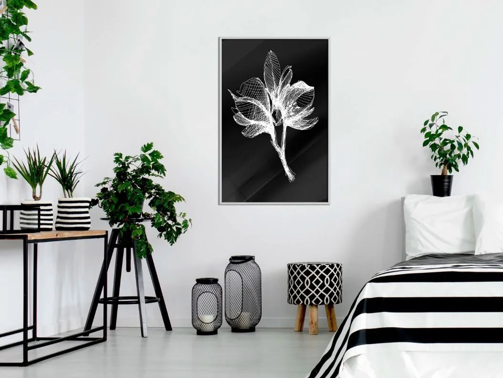 Αφίσα - White Plant - 20x30 - Χρυσό - Χωρίς πασπαρτού