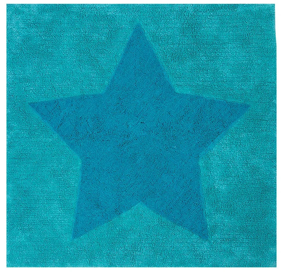 Παιδικό Χαλί (120x120) Nef-Nef Homeware Junior Star Aqua