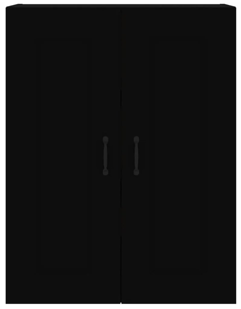 vidaXL Ντουλάπι Τοίχου Κρεμαστό Μαύρο 69,5 x 32,5 x 90 εκ.