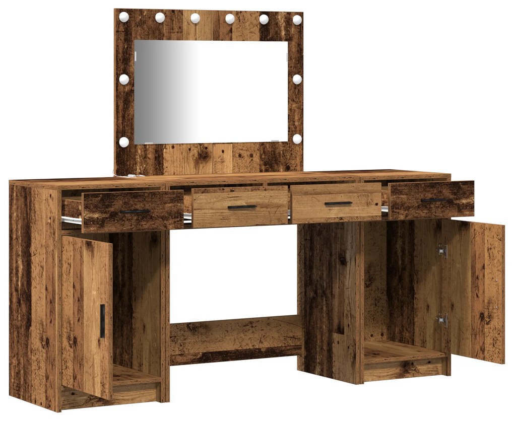 vidaXL Τραπέζι περιποίησης με συρτάρι 3 pcs Καφέ 40 x 41 x 75 εκ
