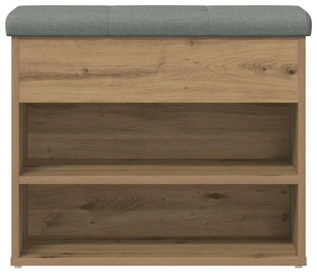 vidaXL Πάγκος παπουτσιών  Artisan Oak 62x32x50 cm Κατασκευασμένο ξύλο