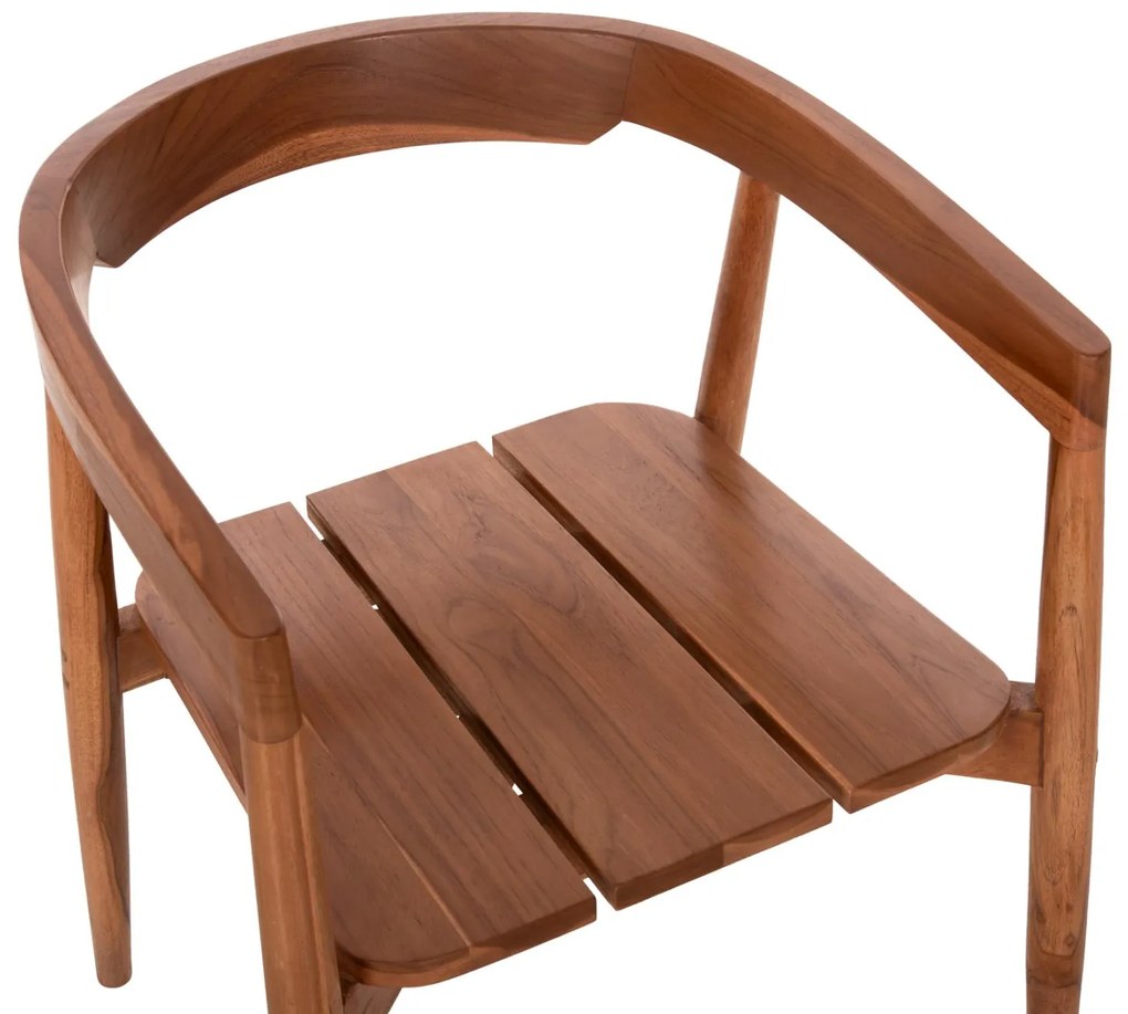 Πολυθρόνα Τραπεζαρίας ADONIS Ξύλο Teak Φυσικό 53x54x73Yεκ. 53x54x73 εκ.