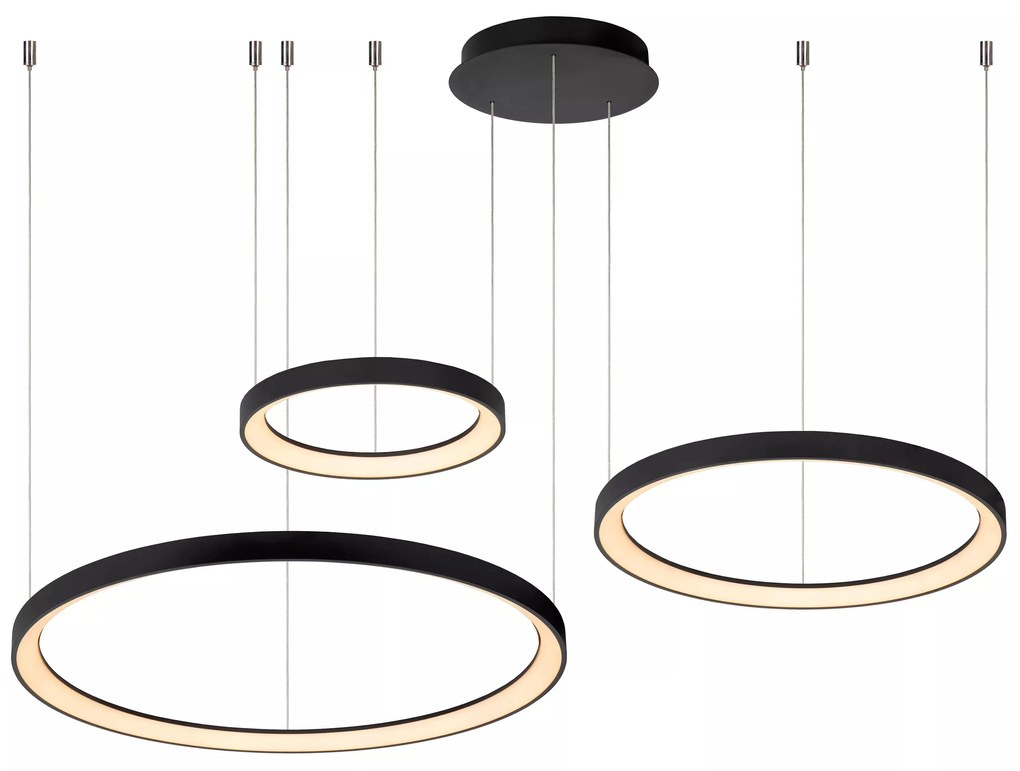 Φωτιστικό Κρεμαστό Lucide 46403-99-30 VIDAL Μαύρο Ματ (Black Mat)|Λευκό (White) 2700 K