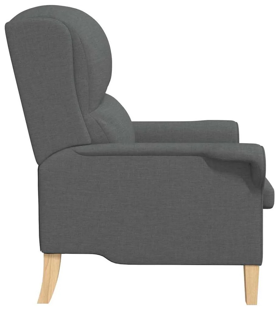 vidaXL Πολυθρόνα Σκούρο γκρι 76 x 94 x 102 εκ. ύφασμα