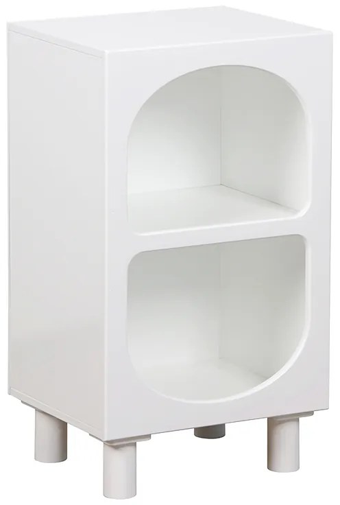 Κομοδίνο Emersi pakoworld MDF σε λευκή απόχρωση 40x32x70εκ