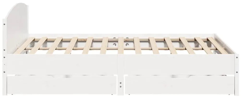 vidaXL Σκελετός Κρεβ. Χωρίς Στρώμα Λευκό 180x200 εκ Μασίφ Πεύκο