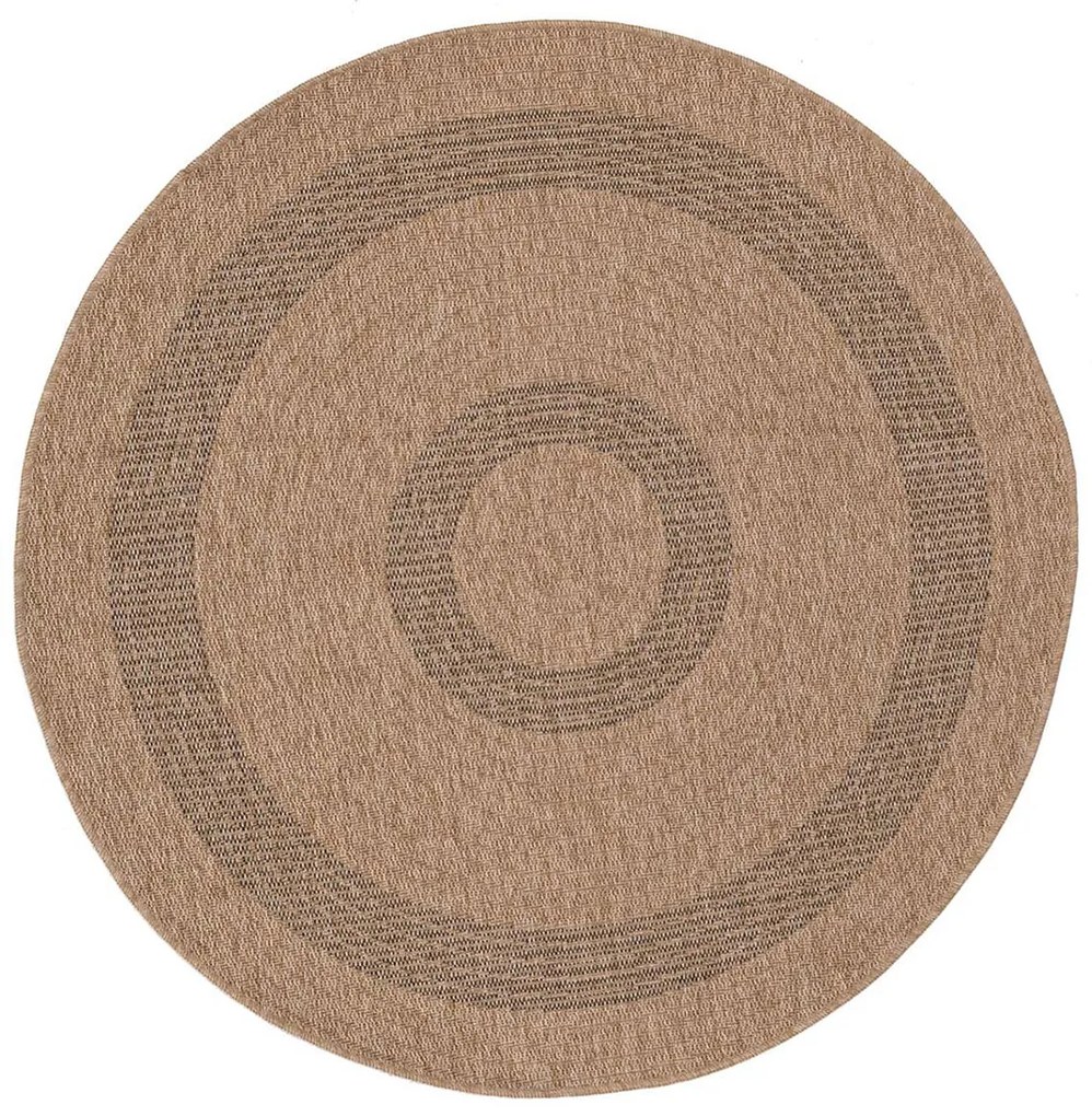 Στρογγυλό Χαλί Καλοκαιρινό (Φ240) Royal Carpet Avanos 8866 Black