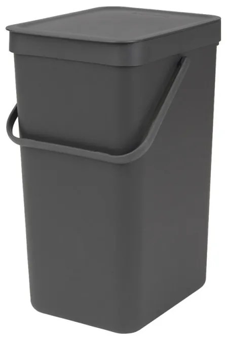 Brabantia Sort&Go κάδος χωριστής συλλογής 648978, 16 l, Χειρολαβή, Επιτοίχιος, Σκούρο γκρι
