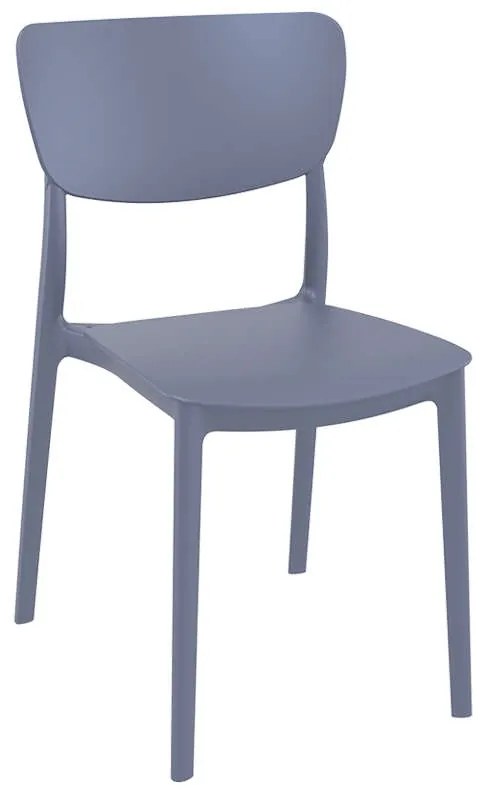 Καρέκλα Πολυπροπυλενίου Monna Dark Grey 45Χ53Χ82εκ.