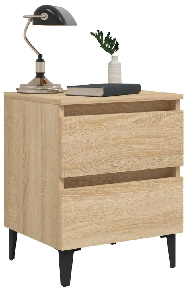 Κομοδίνο Sonoma Δρυς 40 x 35 x 50 εκ. από Επεξ. Ξύλο 805875