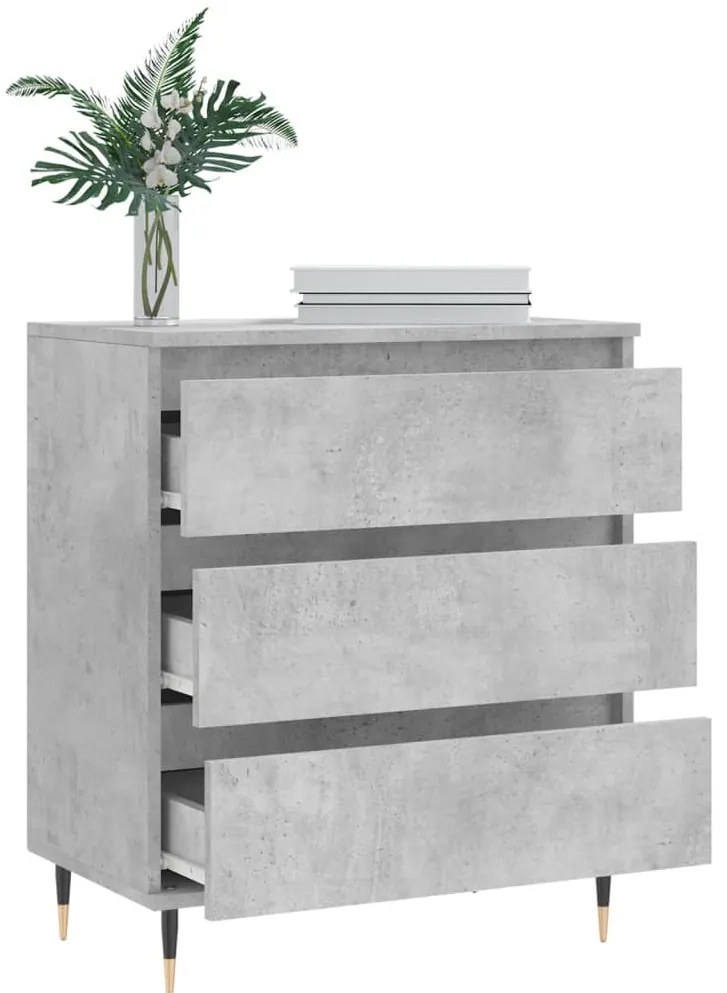 vidaXL Ντουλάπι Γκρι Σκυροδέματος 60x35x70 εκ. Επεξεργασμένο Ξύλο