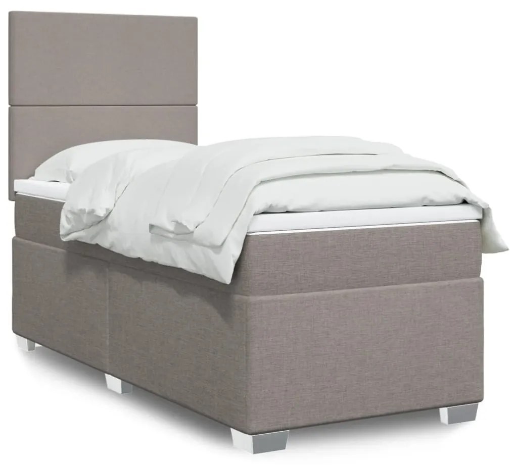 ΚΡΕΒΑΤΙ BOXSPRING ΜΕ ΣΤΡΩΜΑ TAUPE 90X200 ΕΚ. ΥΦΑΣΜΑΤΙΝΟ 3290368