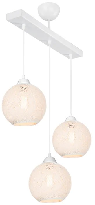 Φωτιστικό οροφής τρίφωτο PWL-0973 II pakoworld Ε27 λευκό 50x18x85εκ (1 τεμάχια)