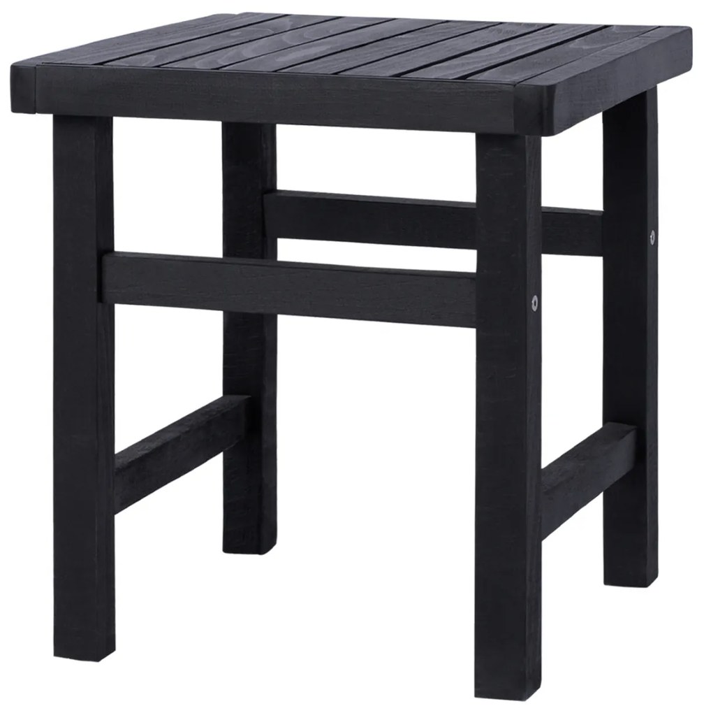 ΣΚΑΜΠΩ-ΤΡΑΠΕΖΑΚΙ ΜΑΥΡΟ KOLI 40Χ40X45Υ εκ. HM289.04