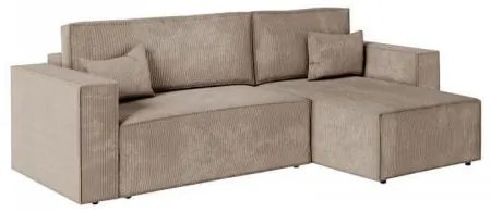 ΚΑΝΑΠΕΣ ΓΩΝΙΑ Fylliana New Isabella ΜΠΕΖ ΧΡΩΜΑ ΥΦΑΣΜΑΤΟΣ 270x160x90εκ 872-224-077