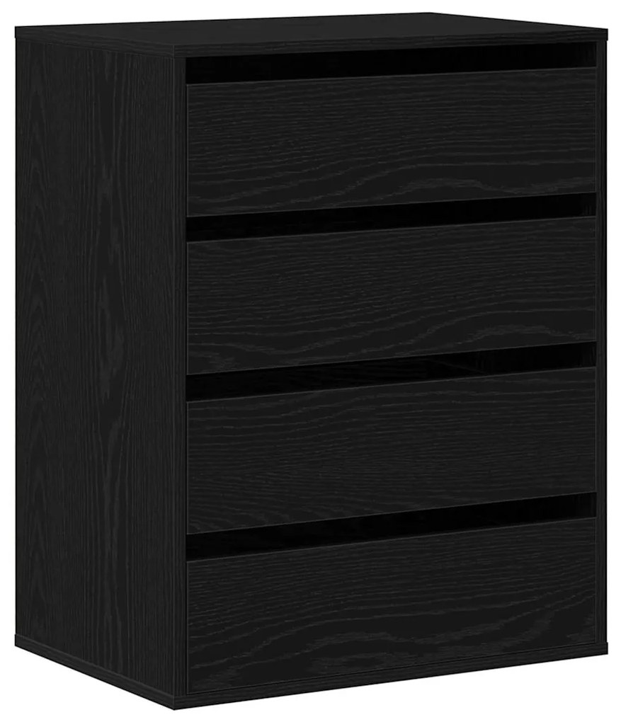 vidaXL Κουτί με Συρτάρια με συρτάρι Μαύρη δρυς 60 x 41 x 76 εκ.