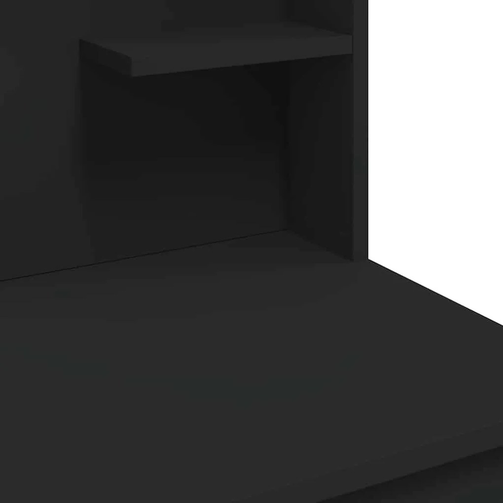 vidaXL Μπουντουάρ με LED Φώτα Μαύρο 96x40x142 εκ.