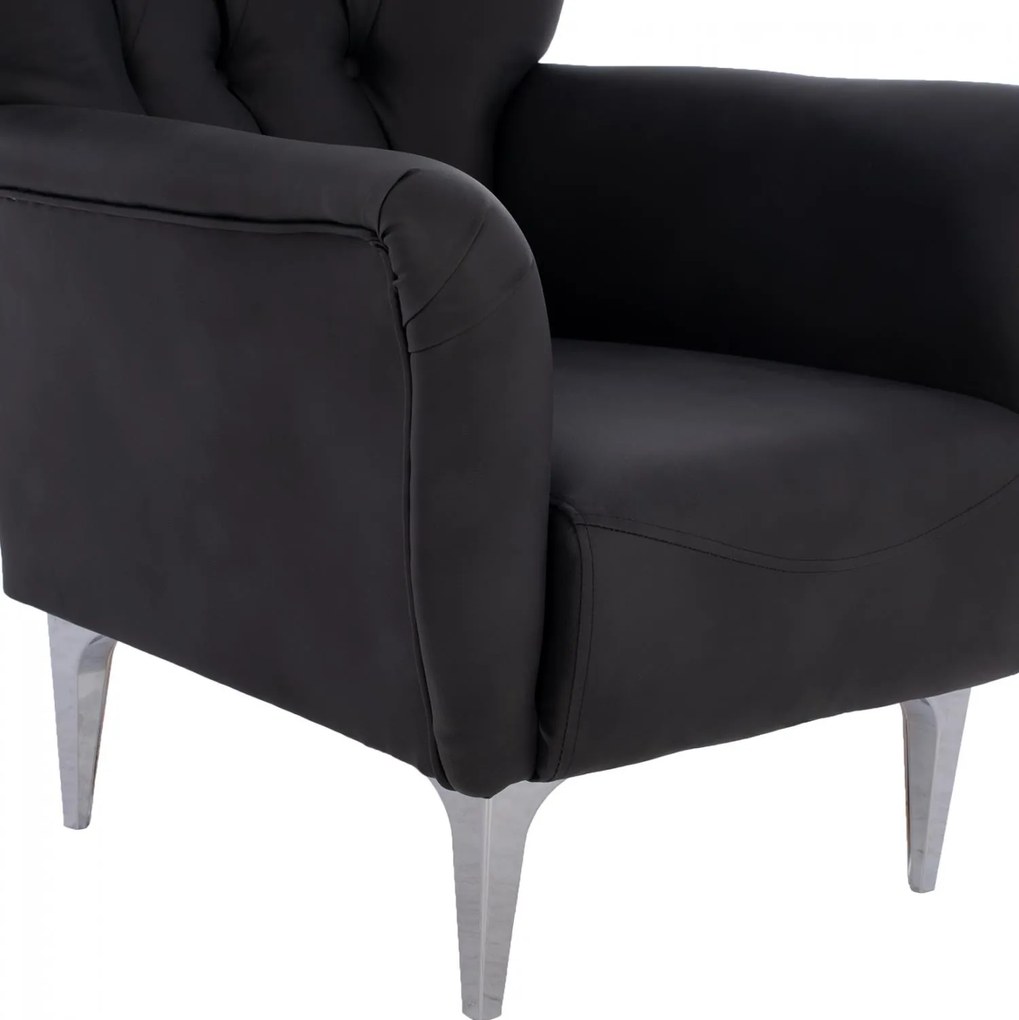 ΠΟΛΥΘΡΟΝΑ ΜΠΕΡΖΕΡΑ Τ. CHESTERFIELD ΣΕ ΧΡΩΜΑ ΜΑΥΡΟ 87x88x100 εκ. 87x88x100 εκ.